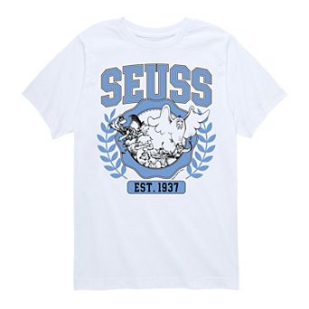 Boys 8-20 Dr. Seuss The Cat in the Hat Collegiate Est. 1937 Graphic Tee