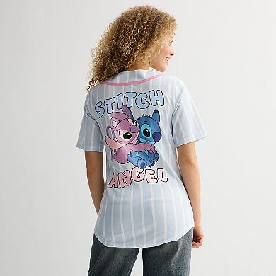 Disney's Lilo & Stitch Angel & Stitch Juniors Graphic Baseball Jersey
