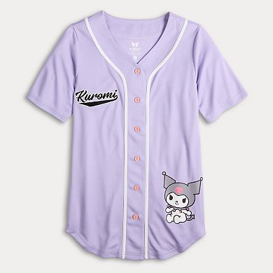 Juniors Hello Kitty Kuromi Graphic Baseball Jersey
