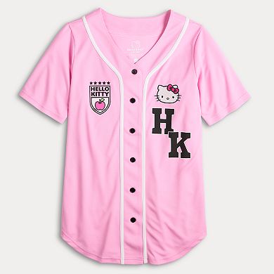 Juniors Hello Kitty Graphic Baseball Jersey