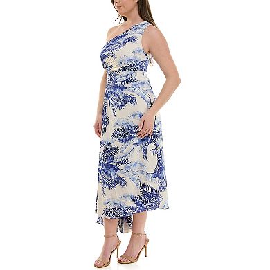 Women's Nicole Miller One Shoulder Pleated Dress