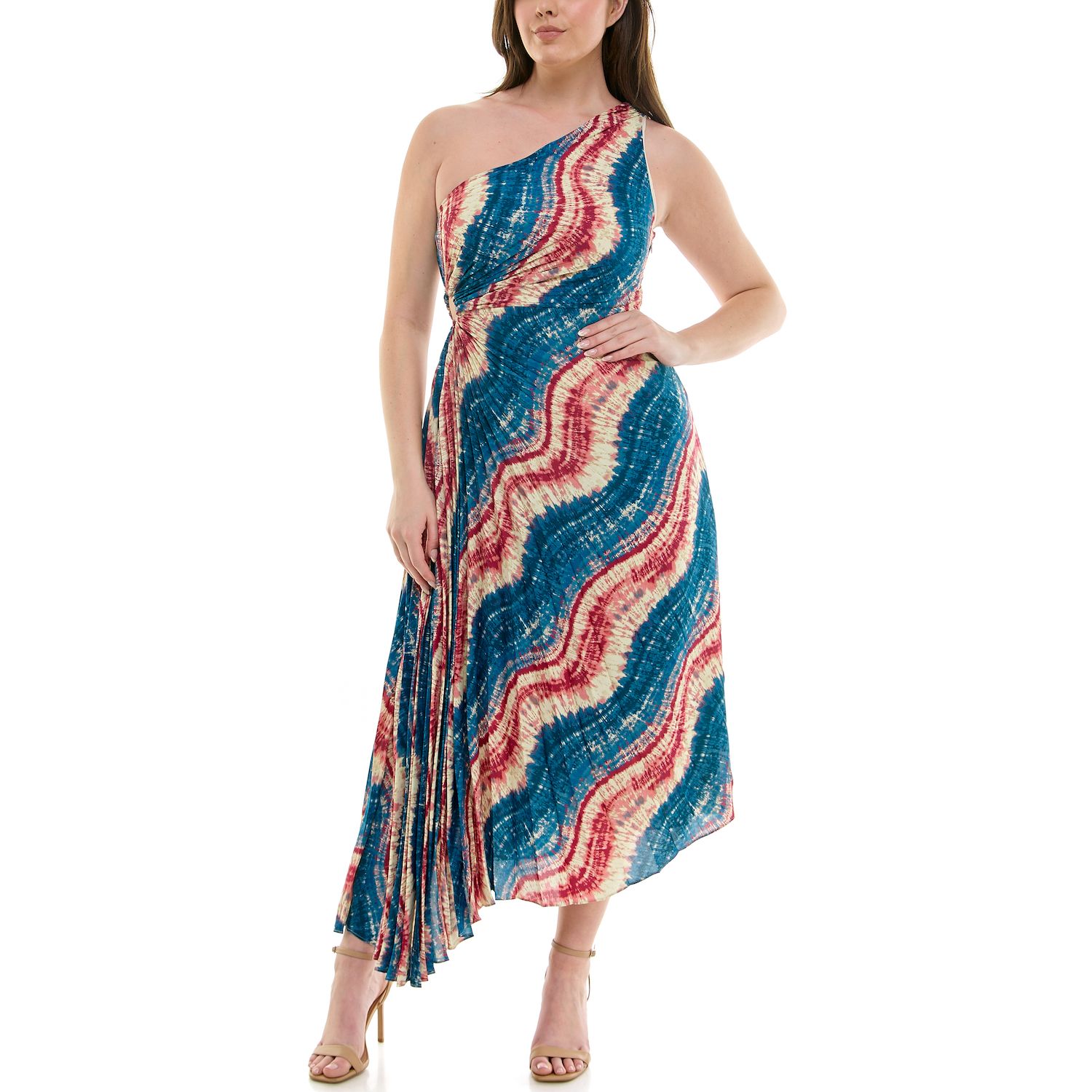 Женские платья Nicole Miller One Shoulder Pleated Dress