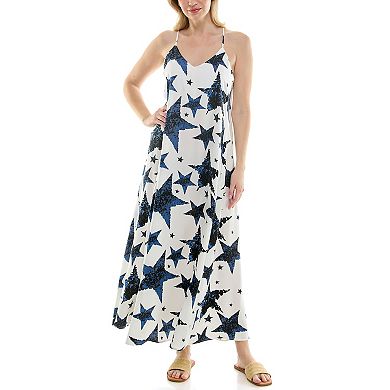 Women's Nicole Miller Printed Maxi Slip Dress
