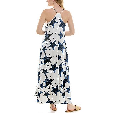 Women's Nicole Miller Printed Maxi Slip Dress