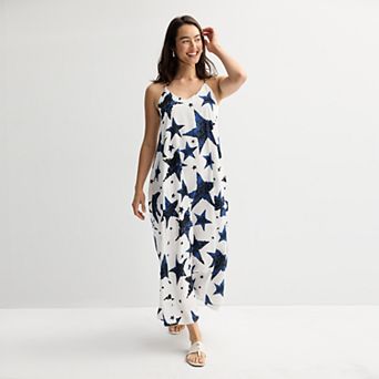 Women's Nicole Miller Printed Maxi Slip Dress
