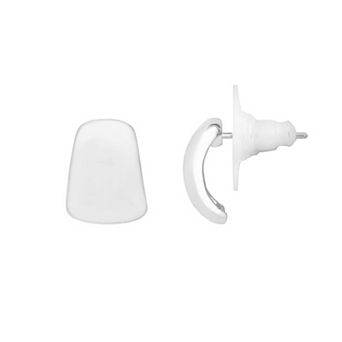 LC Lauren Conrad Silver Tone Curved Geometric Stud Earrings