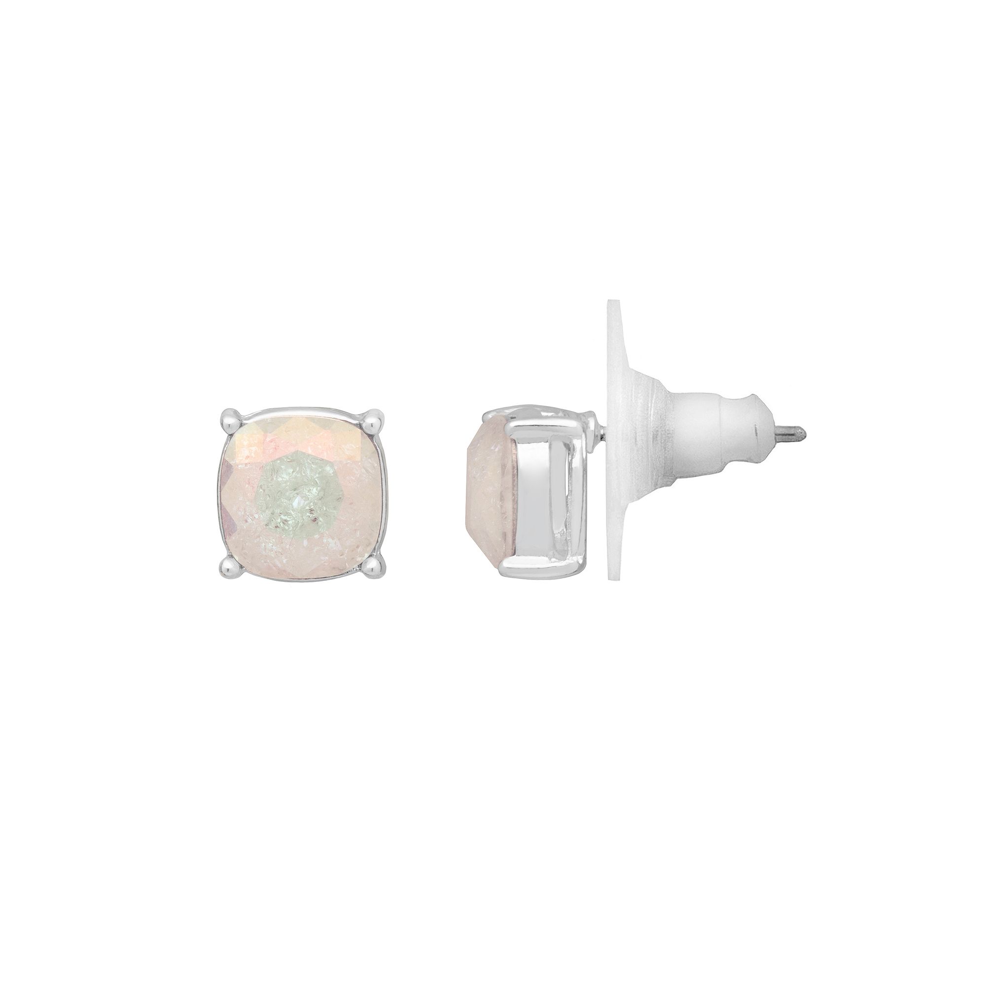 LC Lauren Conrad Gold Tone Simulated Opal Stud Earrings, Womens, Blue