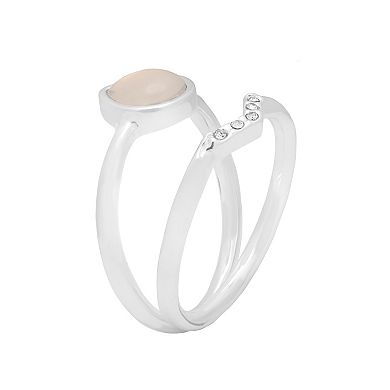 LC Lauren Conrad Gold Tone Opal Stackable Ring Set