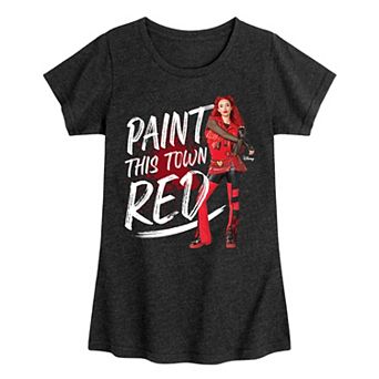 Disney's Descendants 4 Red Girls 7-16 Paint This Town Red Graphic Tee