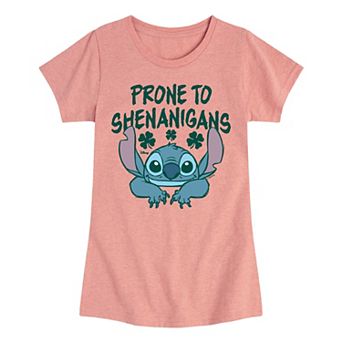 Disney's Lilo & Stitch Girls 7-16 Prone To Shenanigans Tee