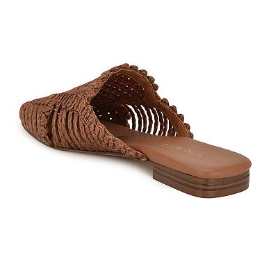 Nine West Campton Almond Toe Casual Slip-On Flat Mules