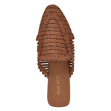 Nine West Campton Almond Toe Casual Slip-On Flat Mules