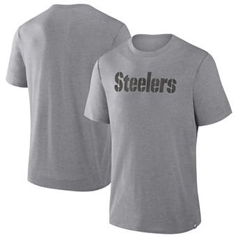 Men's Fanatics Heather Gray Pittsburgh Steelers Tri-Blend T-Shirt