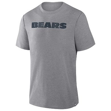 Men's Fanatics Heather Gray Chicago Bears Tri-Blend T-Shirt