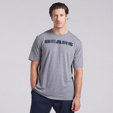 Men's Fanatics Heather Gray Chicago Bears Tri-Blend T-Shirt