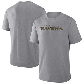 Men's Fanatics Heather Gray Baltimore Ravens Tri-Blend T-Shirt