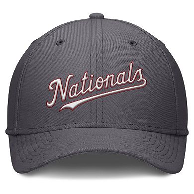 Men's Nike Gray Washington Nationals Swoosh Performance Flex Hat