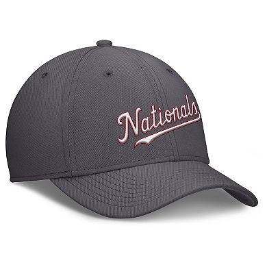 Men's Nike Gray Washington Nationals Swoosh Performance Flex Hat