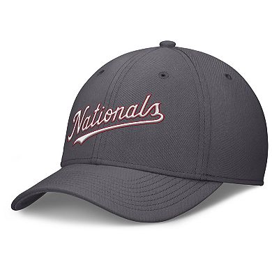 Men's Nike Gray Washington Nationals Swoosh Performance Flex Hat