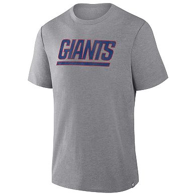 Men's Fanatics Heather Gray New York Giants Tri-Blend T-Shirt