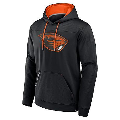 Men's Fanatics Black Oregon State Beavers Defender Dot Faded Primary Pullover Hoodie