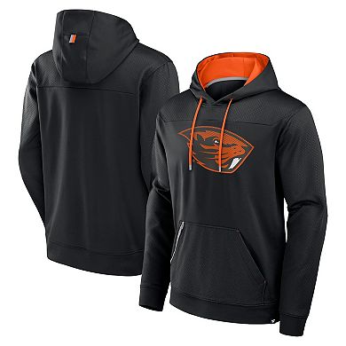 Men's Fanatics Black Oregon State Beavers Defender Dot Faded Primary Pullover Hoodie