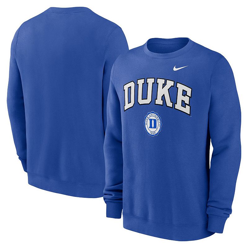 Men's Nike Royal Duke Blue Devils Arched Seal Pullover Sweatshirt, Size: XL