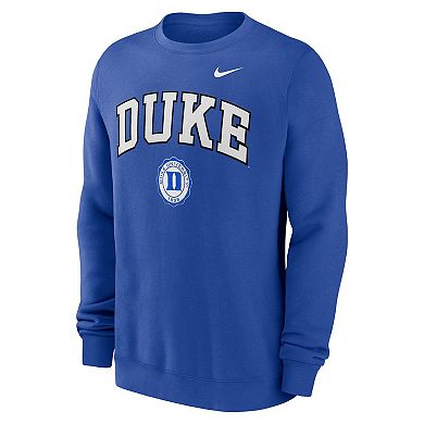 Men's Nike Royal Duke Blue Devils Arched Seal Pullover Sweatshirt