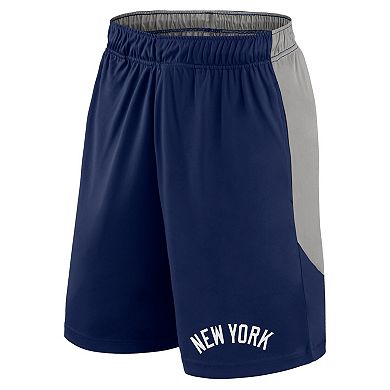 Men's Fanatics Navy/Gray New York Yankees Launch Polyester Shorts