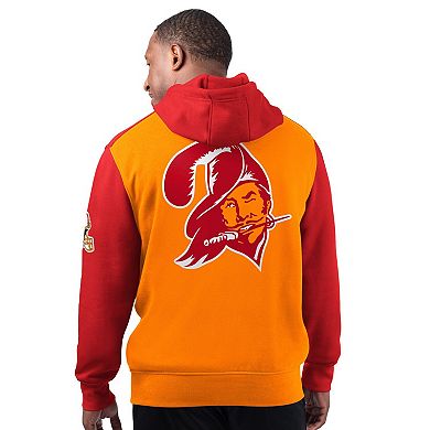 Men's Starter Orange Tampa Bay Buccaneers Extreme Vintage Logo Pullover Hoodie