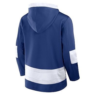 Men's Fanatics Blue Toronto Maple Leafs Inside Line Fleece Pullover Hoodie