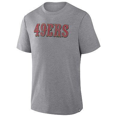 Men's Fanatics Heather Gray San Francisco 49ers Tri-Blend T-Shirt