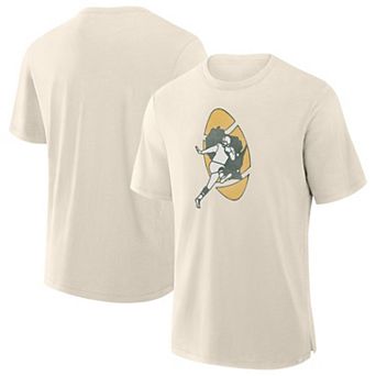 Men's Fanatics Cream Green Bay Packers Slub T-Shirt