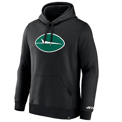Men's Fanatics Black New York Jets Legacy Fleece Pullover Hoodie