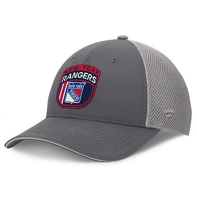 Men's Fanatics Gray New York Rangers Authentic Pro Home Ice Trucker Adjustable Hat