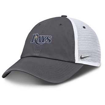 Men's Nike Gray Tampa Bay Rays Wordmark Club Adjustable Trucker Hat