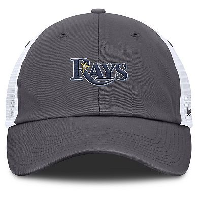 Men's Nike Gray Tampa Bay Rays Wordmark Club Adjustable Trucker Hat