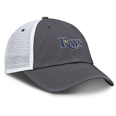 Men's Nike Gray Tampa Bay Rays Wordmark Club Adjustable Trucker Hat