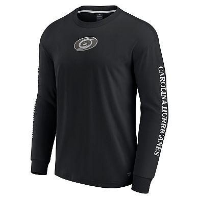 Men's Fanatics Black Carolina Hurricanes Elements Strive Long Sleeve T-Shirt