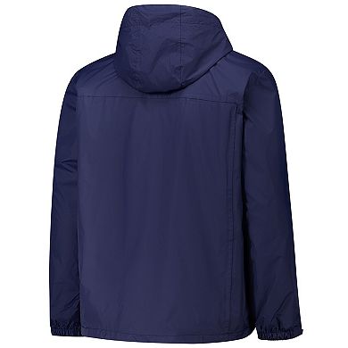 Men's Dunbrooke Navy Denver Broncos Tropic Waterproof Packable Full-Zip Hoodie Jacket