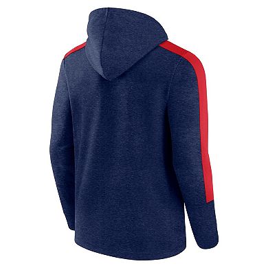 Men's Fanatics Heather Navy Minnesota Twins Gains Fleece Full-Zip Hoodie
