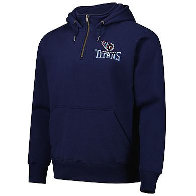 Unisex Dunbrooke Navy Tennessee Titans Defender Quarter-Zip Hoodie