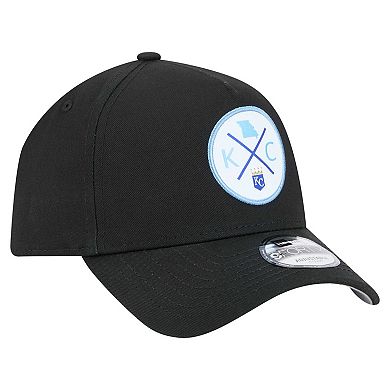 Men's New Era Black Kansas City Royals 9FORTY A-Frame Adjustable Hat