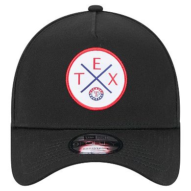 Men's New Era Black Texas Rangers 9FORTY A-Frame Adjustable Hat