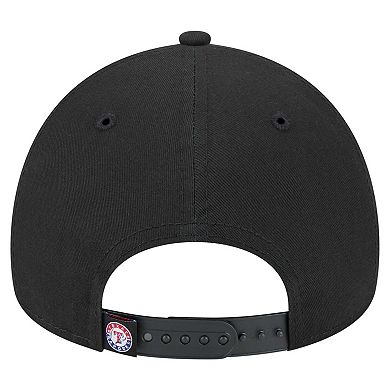 Men's New Era Black Texas Rangers 9FORTY A-Frame Adjustable Hat