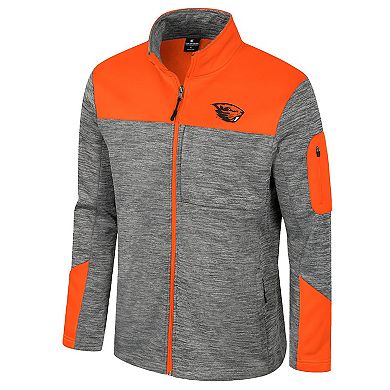 Men's Colosseum Gray/Orange Oregon State Beavers Guard Full-Zip Jacket