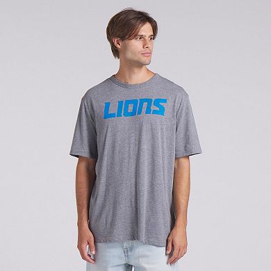Men's Fanatics Heather Gray Detroit Lions Tri-Blend T-Shirt