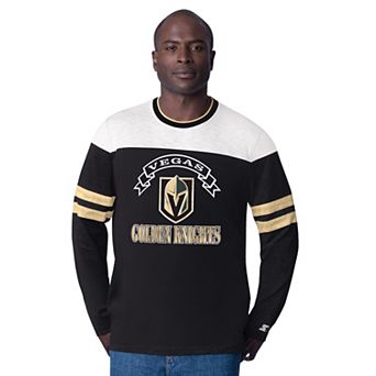 Men's Starter Black Vegas Golden Knights Blitz Durene Long Sleeve T-Shirt