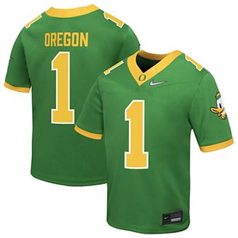 Preschool Nike #1 Green Oregon Ducks Vapor Fusion Alternate Jersey