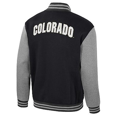Men's Colosseum Black Colorado Buffaloes Ambi-Turner Full-Zip Varsity Jacket
